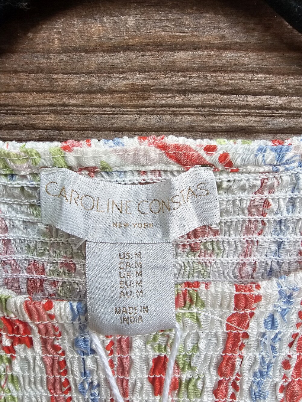 Tuckernuck Cream Midi Dress with Coral Floral Stripes - Picture 5 of 10